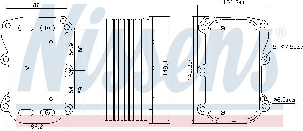 Nissens 90876 - Масляний радіатор, рухове масло autocars.com.ua