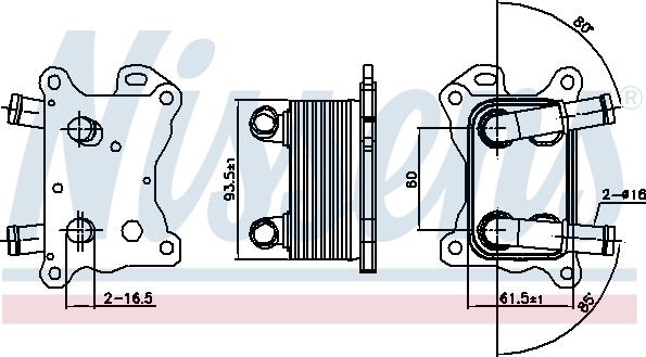 Nissens 90881 - Масляный радиатор, двигательное масло avtokuzovplus.com.ua