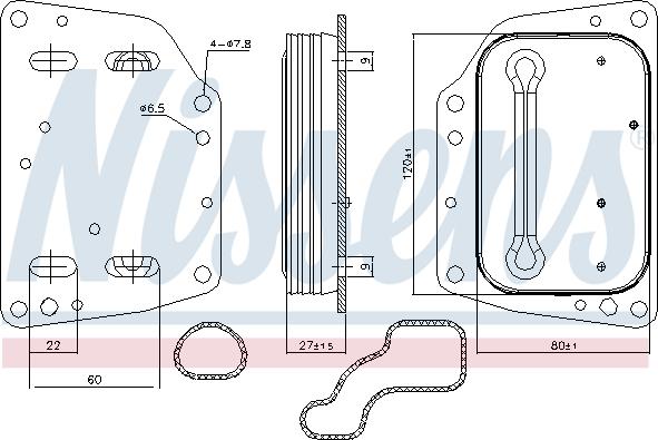 Nissens 90882 - Масляный радиатор, двигательное масло avtokuzovplus.com.ua