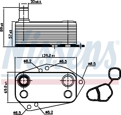 Nissens 90890 - Масляний радіатор autocars.com.ua