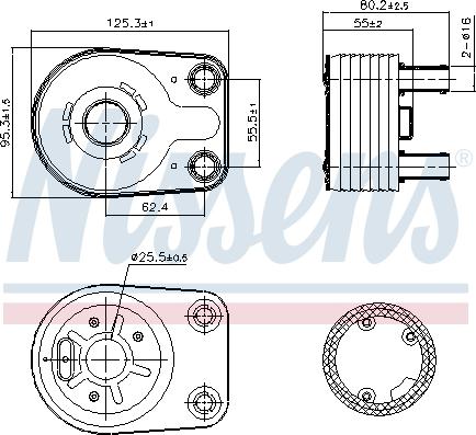 Nissens 90898 - Масляний радіатор autocars.com.ua