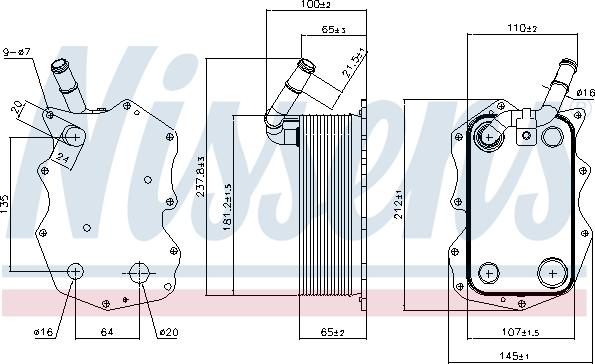 Nissens 90917 - Масляний радіатор, рухове масло autocars.com.ua