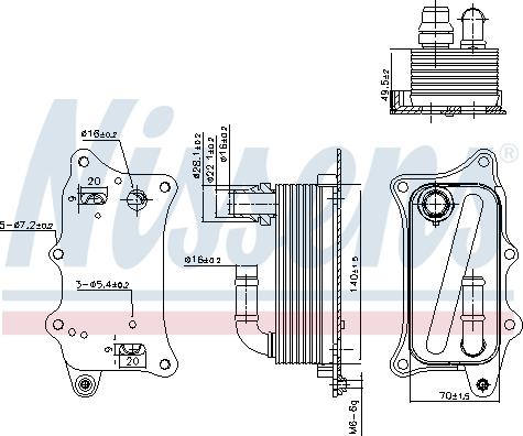 Nissens 90918 - Масляний радіатор, рухове масло autocars.com.ua