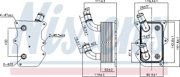 Nissens 90919 - Радіатор масляний iX35-SantaF-Sorento 09- вир-во Nissens autocars.com.ua