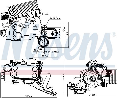 Nissens 90924 - Масляный радиатор, двигательное масло avtokuzovplus.com.ua