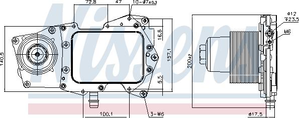 Nissens 90945 - Масляный радиатор, двигательное масло avtokuzovplus.com.ua