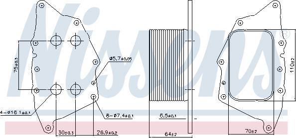 Nissens 90962 - Масляний радіатор, рухове масло autocars.com.ua