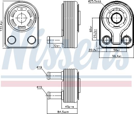 Nissens 90971 - Масляний радіатор autocars.com.ua