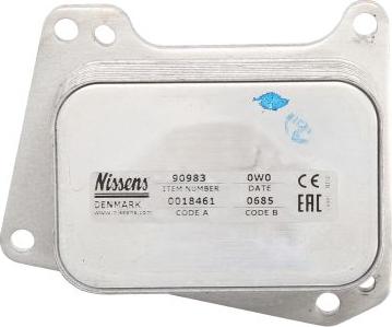 NISSENS 90983 - Масляний радіатор, рухове масло autocars.com.ua