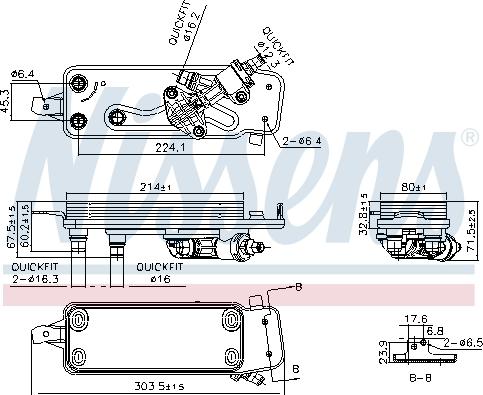 NISSENS 90988 - Масляний радіатор, автоматична коробка передач autocars.com.ua