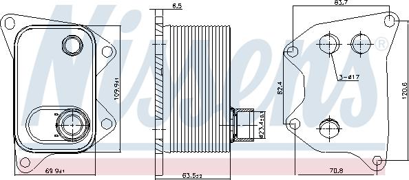 Nissens 90994 - Масляний радіатор, рухове масло autocars.com.ua