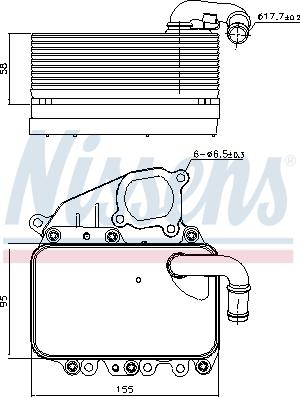 Nissens 91100 - Масляный радиатор, двигательное масло avtokuzovplus.com.ua