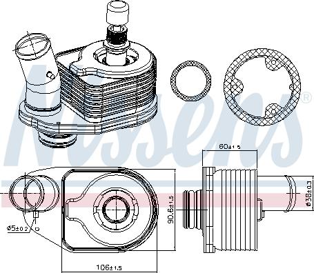 Nissens 91101 - Масляный радиатор, двигательное масло avtokuzovplus.com.ua