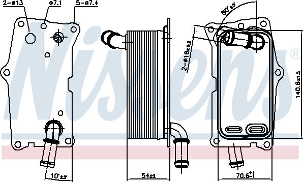 Nissens 91104 - Масляний радіатор, автоматична коробка передач autocars.com.ua