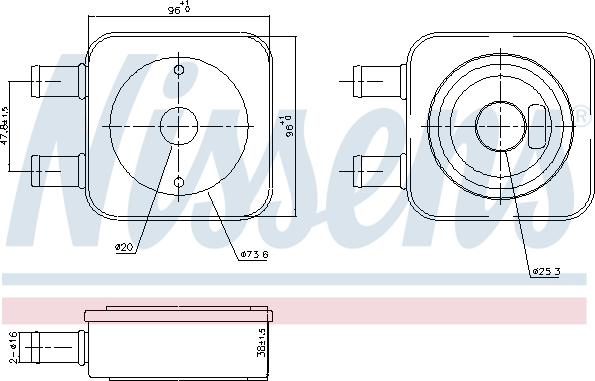 NISSENS 91106 - Масляний радіатор, автоматична коробка передач autocars.com.ua