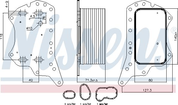 Nissens 91125 - Масляный радиатор, двигательное масло avtokuzovplus.com.ua