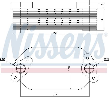 NISSENS 91138 - Масляний радіатор, рухове масло autocars.com.ua