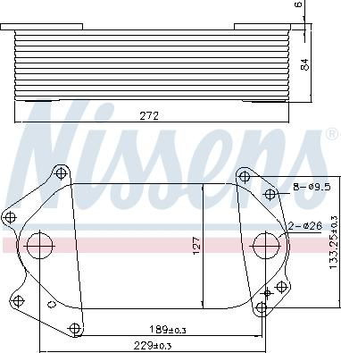 Nissens 91139 - Масляний радіатор, рухове масло autocars.com.ua