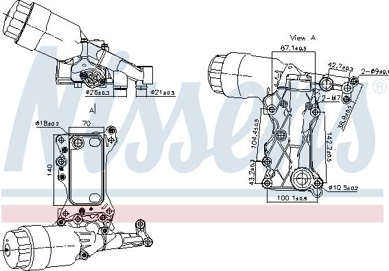 Nissens 91241 - Масляный радиатор, двигательное масло avtokuzovplus.com.ua