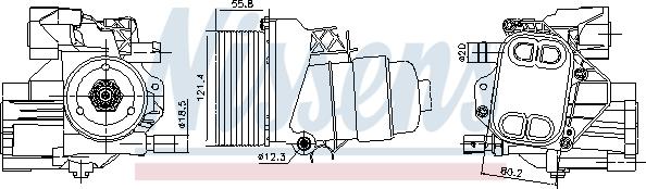 Nissens 91244 - Масляный радиатор, двигательное масло avtokuzovplus.com.ua