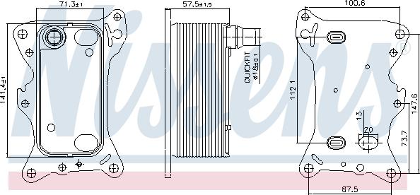 Nissens 91266 - Масляний радіатор, рухове масло autocars.com.ua