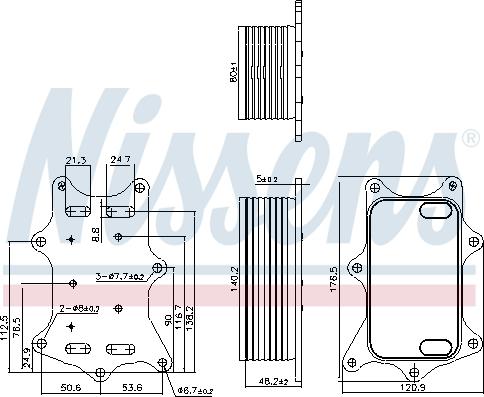 Nissens 91275 - Масляний радіатор, рухове масло autocars.com.ua