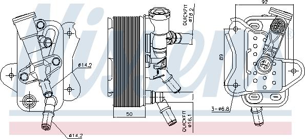 Nissens 91299 - Масляный радиатор, двигательное масло avtokuzovplus.com.ua