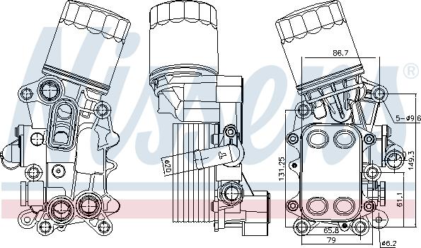 Nissens 91311 - Масляный радиатор, двигательное масло avtokuzovplus.com.ua