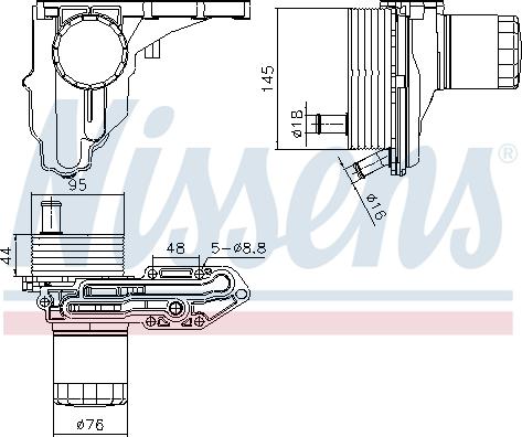 Nissens 91329 - Масляный радиатор, двигательное масло avtokuzovplus.com.ua