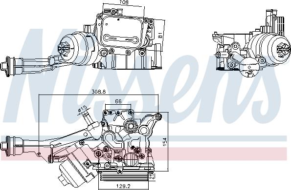 Nissens 91352 - Масляний радіатор, рухове масло autocars.com.ua