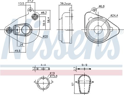 Nissens 91362 - Масляний радіатор, рухове масло autocars.com.ua