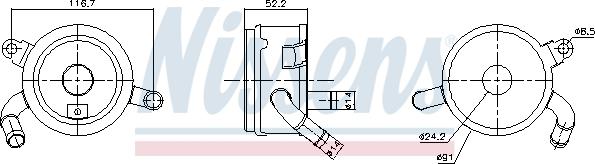 Nissens 91365 - Масляний радіатор, рухове масло autocars.com.ua
