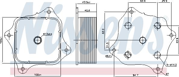 Nissens 91421 - Масляний радіатор, рухове масло autocars.com.ua