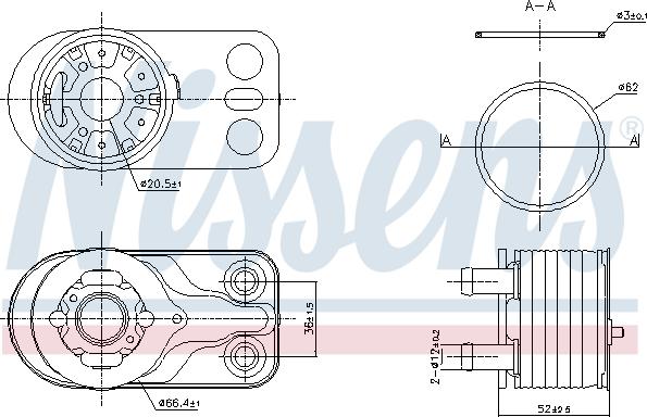 Nissens 91422 - Масляний радіатор, рухове масло autocars.com.ua