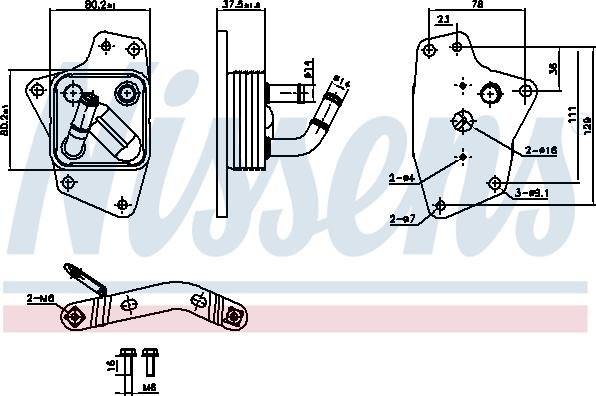 Nissens 91444 - Масляный радиатор, двигательное масло autodnr.net