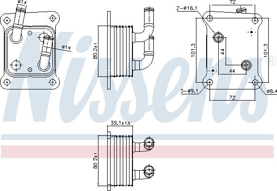 Nissens 91453 - Масляний радіатор, рухове масло autocars.com.ua