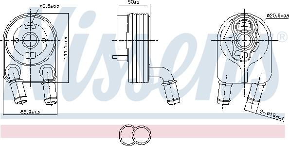 Nissens 91500 - Масляный радиатор, двигательное масло avtokuzovplus.com.ua