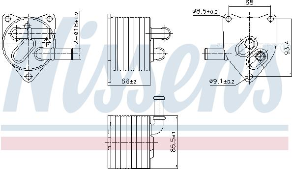 Nissens 91512 - Масляний радіатор, автоматична коробка передач autocars.com.ua