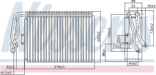 Nissens 92097 - Випарник, кондиціонер autocars.com.ua