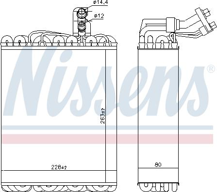 Nissens 92135 - Випарник, кондиціонер autocars.com.ua