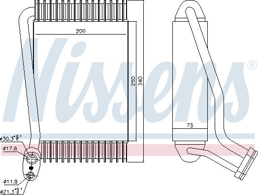 Nissens 92143 - Испаритель, кондиционер avtokuzovplus.com.ua