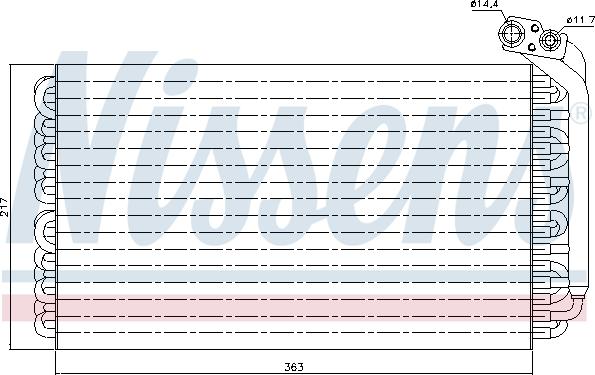 Nissens 92170 - Испаритель, кондиционер avtokuzovplus.com.ua