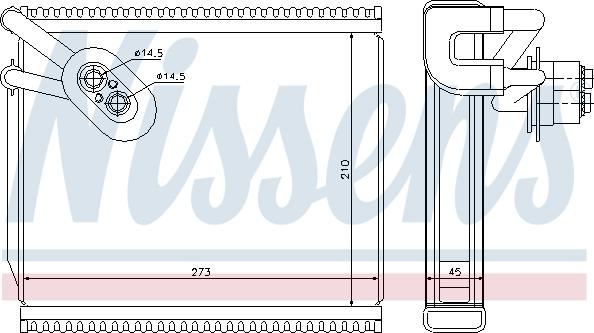 Nissens 92291 - Випарник, кондиціонер autocars.com.ua