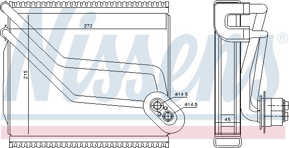 Nissens 92292 - Випарник, кондиціонер autocars.com.ua