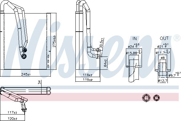 Nissens 92305 - Випарник, кондиціонер autocars.com.ua