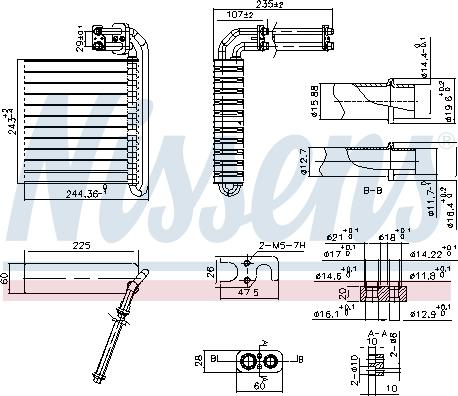 Nissens 92332 - Випарник, кондиціонер autocars.com.ua