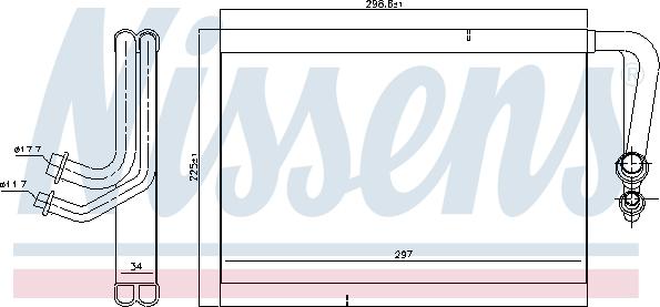 Nissens 92337 - Испаритель, кондиционер avtokuzovplus.com.ua