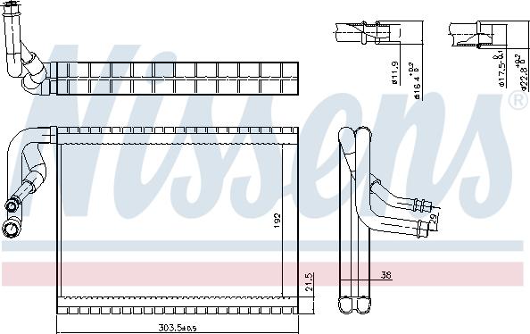 Nissens 92370 - Випарник, кондиціонер autocars.com.ua