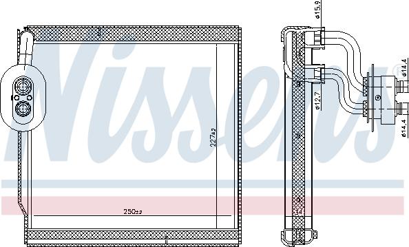 Nissens 92374 - Випарник, кондиціонер autocars.com.ua