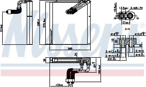 Nissens 92375 - Випарник, кондиціонер autocars.com.ua